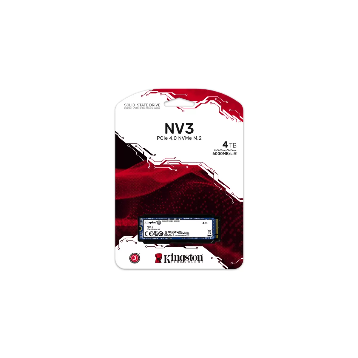 Disco Sólido SSD 4TB NVMe M.2 Kingston NV3 SNV3S/4000G - vista 4