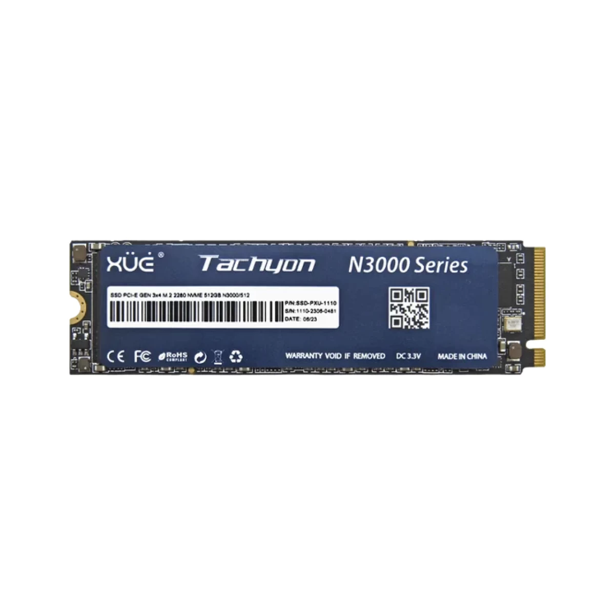 Disco Sólido SSD 512GB NVMe M.2 XUE Tachyon N3000/512GB