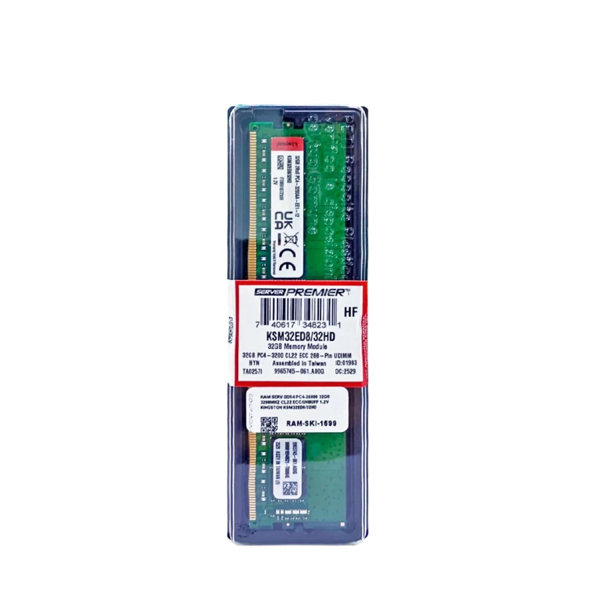 Memoria RAM DDR4 32GB 3200MHz ECC para Servidor Kingston KSM32ED8/32HD - vista 4
