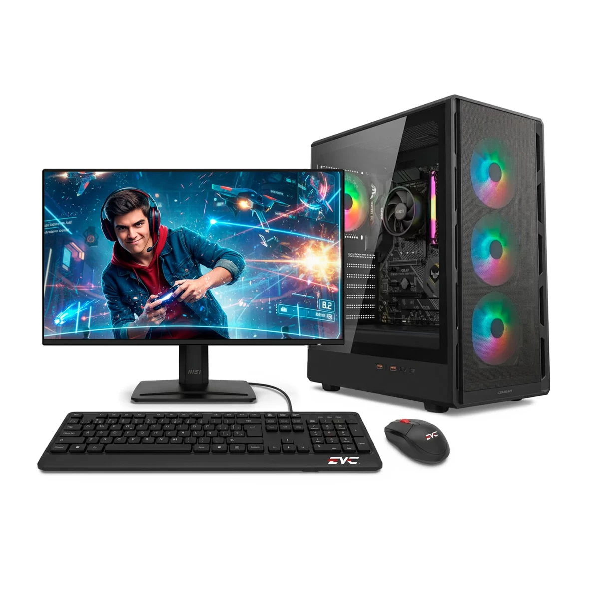 PC Gamer Ryzen 5 8500G 16GB 512GB SSD + Monitor 24" 144Hz
