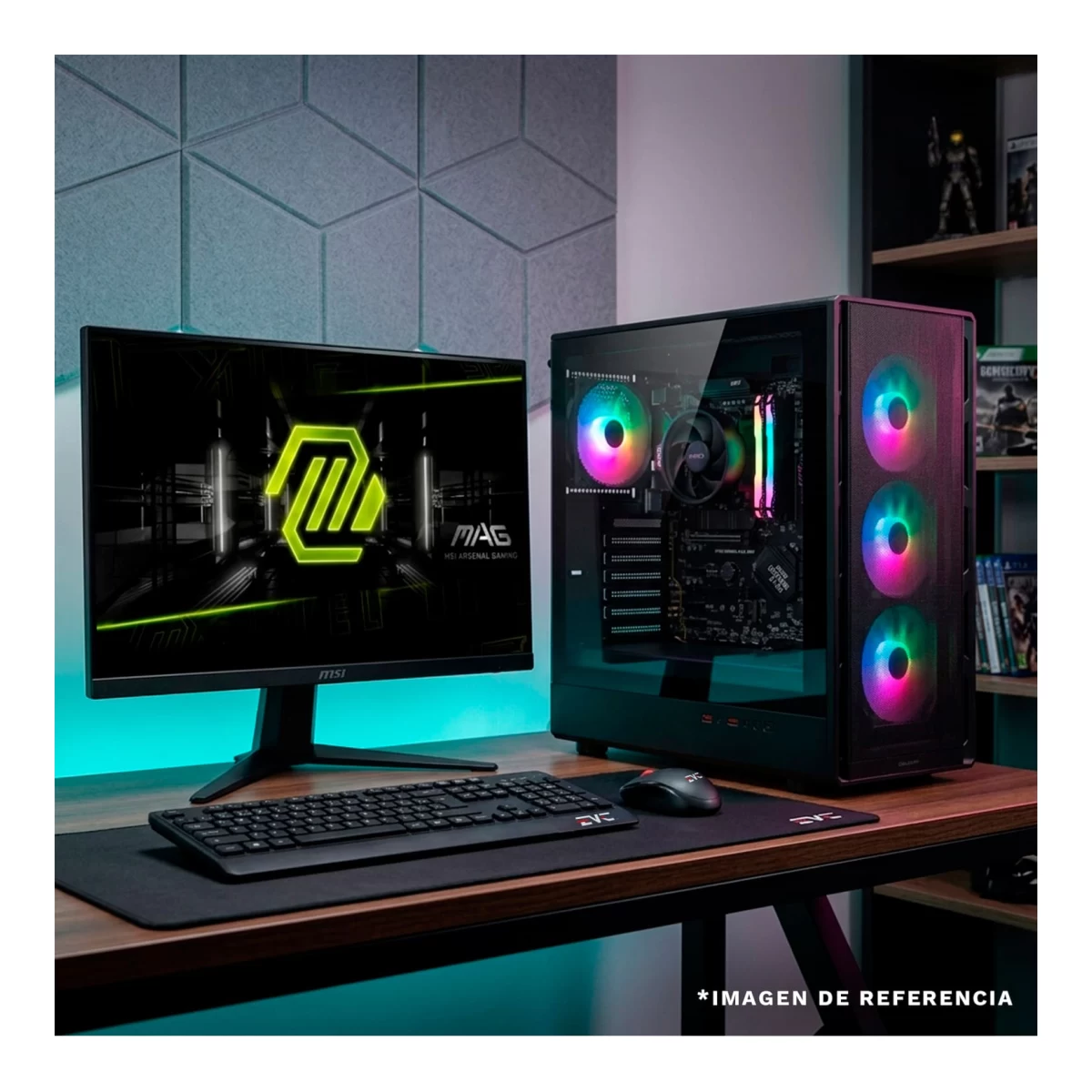 PC Gamer Ryzen 5 8600G 16GB 512GB SSD + Monitor 24,5" 240Hz - vista 2