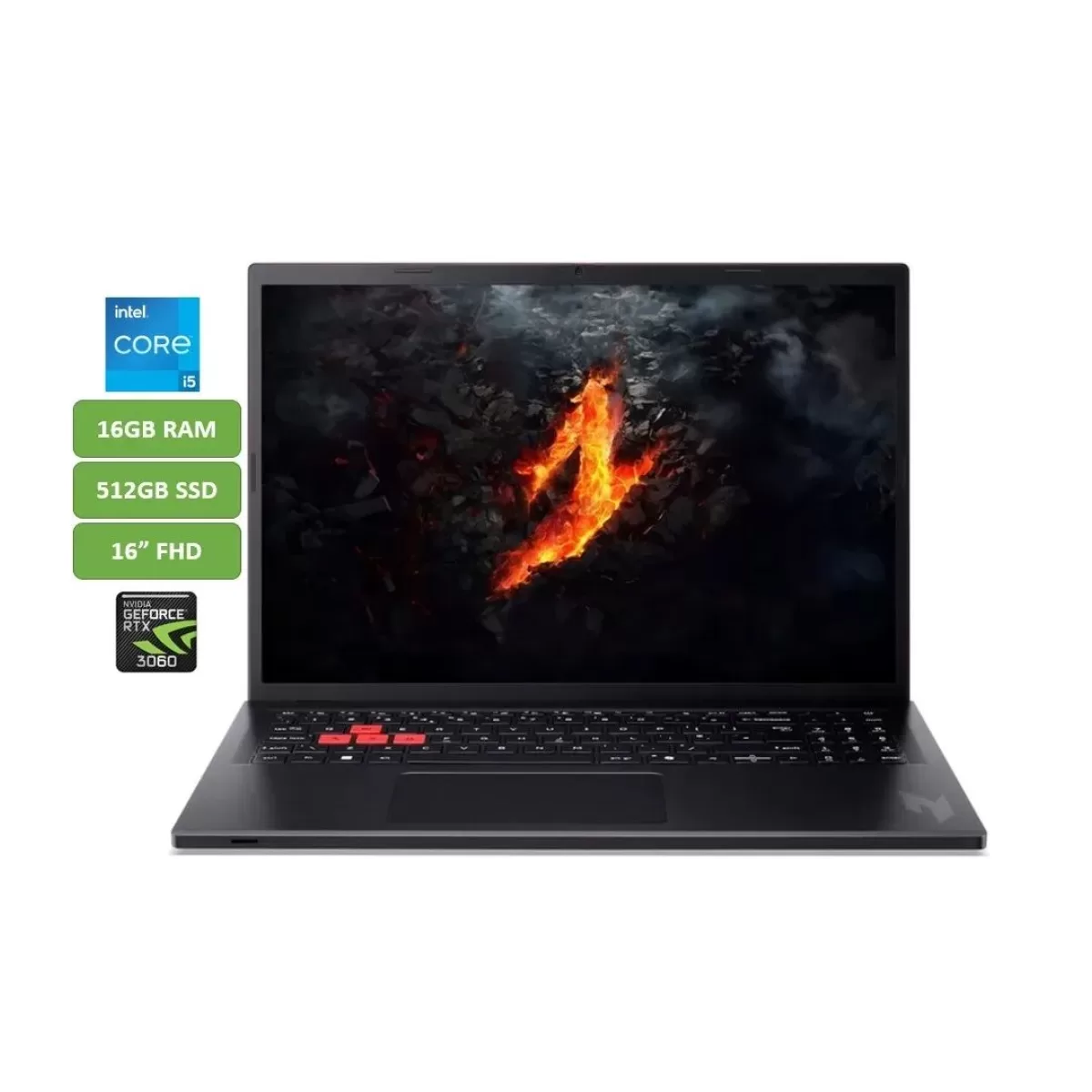 Portátil Gamer Acer Nitro Lite 16 Core i5-13420H RTX 3050 6GB 16GB 512GB SSD 16" WUXGA