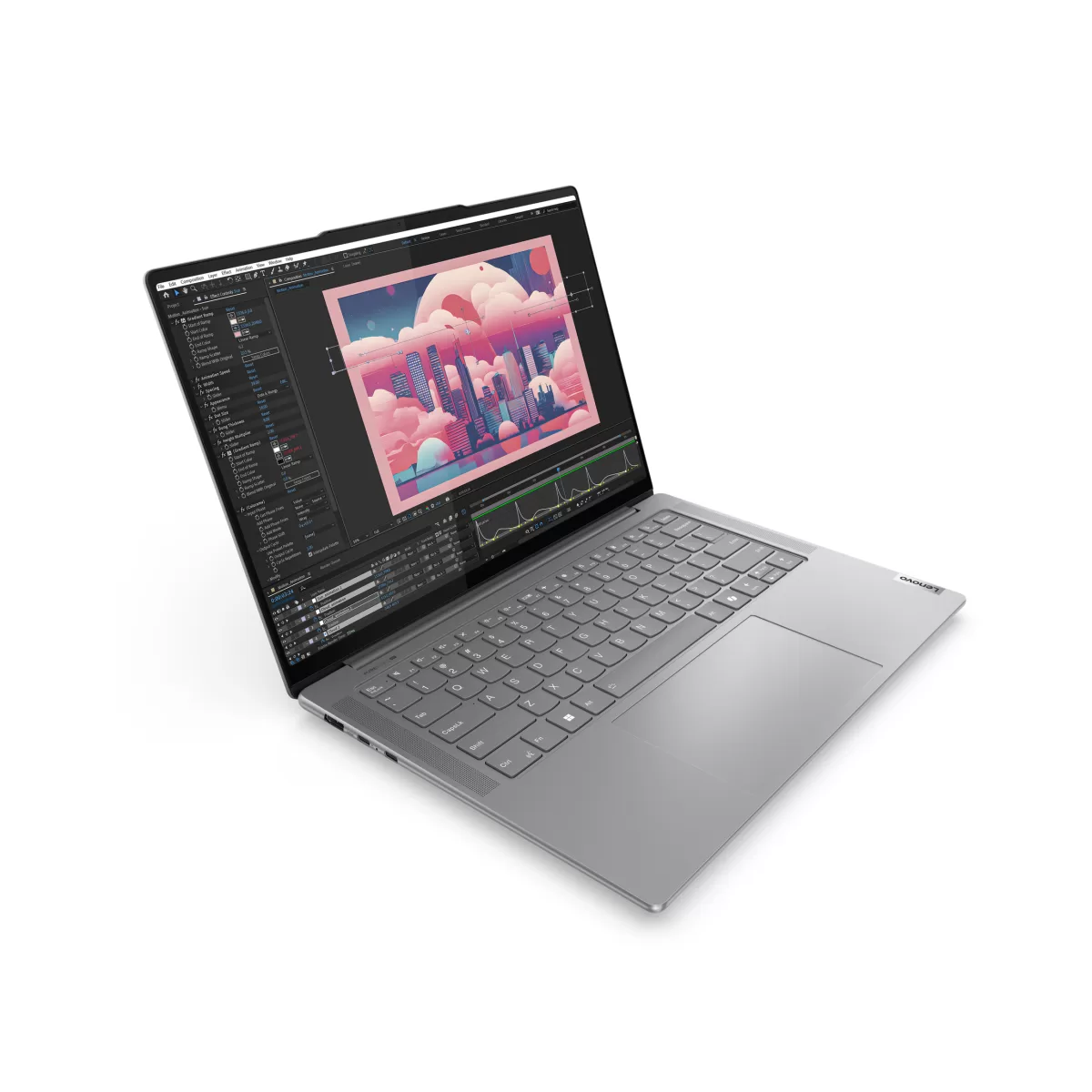 Portátil Gamer Lenovo Yoga Pro 7 14AHP9 Ryzen 7 8845HS RTX 3050 6GB 16GB 1TB SSD 14,5" - vista 4